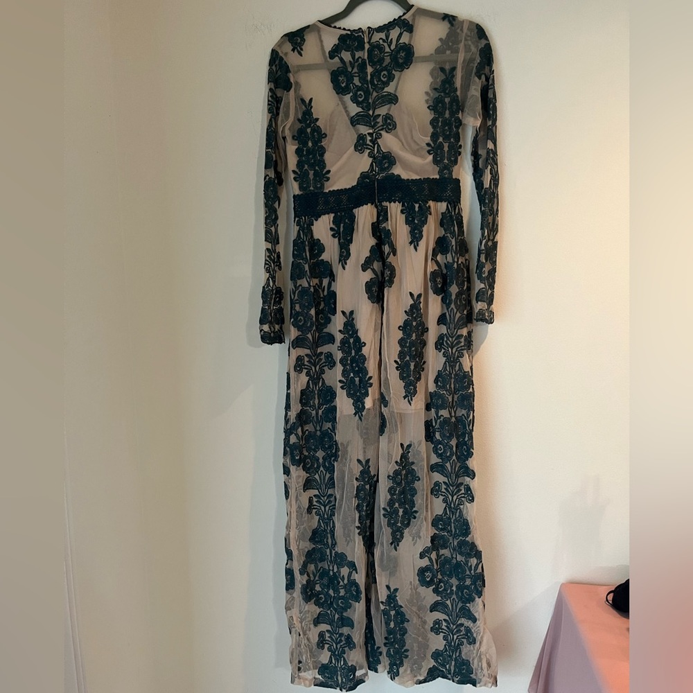 Altard State Green Lace Embroidered Mesh Dress - Picture 4 of 4